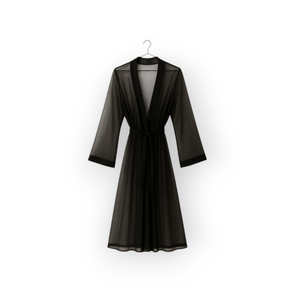 ربدوشامبر توری کلاسیک بلند مشکی کمربنددار سایز 32 تا 62 رنگبندی موجود رویداسما roydasma سایز بزرگ موجود