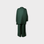 ست مانتو کیمونو و شلوار نخی ابروبادی سبز کله غازی سایز 32 تا 62 (رنگبندی موجود) رویداسما roydasma