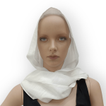 شال نخی راه راه سفید سبک خنک رویداسما roydasma