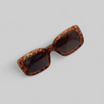 عینک آفتابی پلنگی مستطیل زنانه شیشه دودی