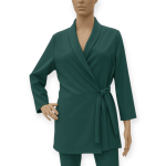 مانتو چپ و راستی کرپ یقه آرشال سبز کله غازی سایز 32 تا 62 (رنگبندی موجود) رویداسما roydasma سایز بزرگ موجود