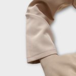 مانتو یقه آرشال کمربند دار مشکی سایز 32 تا 62 (رنگبندی موجود) رویداسما roydasma