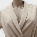 مانتو یقه آرشال کمربند دار مشکی سایز 32 تا 62 (رنگبندی موجود) رویداسما roydasma