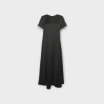 پیراهن بلند آزاد بافت طوسی آستین کوتاه سایز 32 تا 62 رویداسما roydasma سایز بزرگ موجود