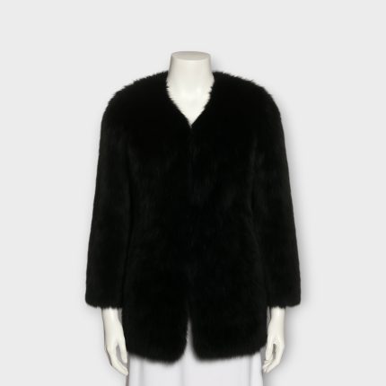 کت خز زنانه کوتاه مشکی سایز 32 تا 62 (رنگبندی موجود)