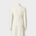 کت کرپ با یقه آرشال ساتن سفید سایز 32 تا 62 (رنگبندی موجود) رویداسما roydasma