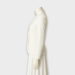 کت کرپ با یقه آرشال ساتن سفید سایز 32 تا 62 (رنگبندی موجود) رویداسما roydasma