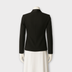 کت کرپ با یقه آرشال ساتن مشکی سایز 32 تا 62 (رنگبندی موجود) رویداسما roydasma