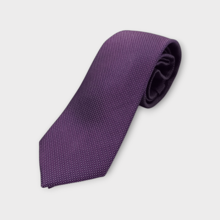 کروات مردانه کلاسیک ژاکارد چهارخانه بنفش ابریشم مصنوعی (پلی استر) رویداسما roydasma