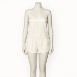 تاپ شلوارک ساتن سفید سایز 32 تا 62 (رنگبندی موجود) رویداسما roydasma سایز بزرگ موجود