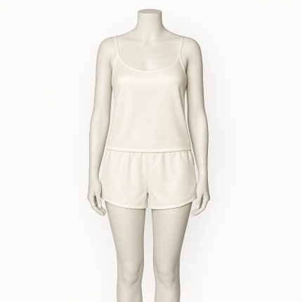 تاپ شلوارک ساتن سفید سایز 32 تا 62 (رنگبندی موجود) رویداسما roydasma سایز بزرگ موجود