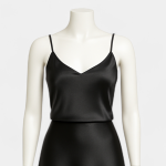 تاپ یقه هفت ساتن مشکی سایز 32 تا 62 (رنگبندی موجود) رویداسما roydasma سایز بزرگ موجود