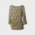 تونیک پلنگی کرپ نخ قد 80cm سایز 32 تا 62 سایز بزرگ موجود رویداسما roydasma