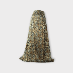 دامن بلند پلنگی نیم کلوش کرپ نخ پشت کش قد 110cm سایز 32 تا 62 سایز بزرگ موجود رویداسما roydasma