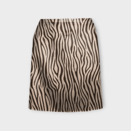 دامن راسته کوتاه زبرا پشت کش کرپ نخ قد 45cm سایز 32 تا 62 سایز بزرگ موجود رویداسما roydasma