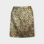 دامن راسته کوتاه پلنگی پشت کش کرپ نخ قد 45cm سایز 32 تا 62 سایز بزرگ موجود رویداسما roydasma