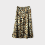 دامن میدی پلنگی کمرکش نیم کلوش کرپ نخ سایز 32 تا 62 سایز بزرگ موجود رویداسما roydasma سایز بزرگ موجود