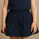 دامن کودک نخی آبی نفتی 2 تا 11 سال رویداسما roydasma