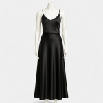 ست تاپ بندی و دامن ساتن مشکی سایز 32 تا 62 (رنگبندی موجود) رویداسما roydasma سایز بزرگ موجود