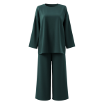 ست شومیز شلوار کرپ سبز کله غازی سایز 32 تا 62 (رنگبندی موجود) سایز بزرگ موجود رویداسما roydasma