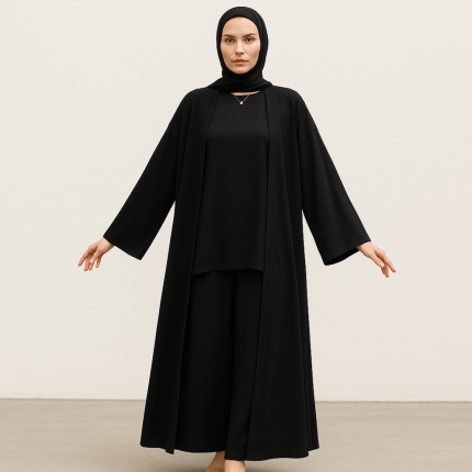 ست مانتو شومیز شلوار کرپ مشکی سایز 32 تا 62 (رنگبندی موجود) سایز بزرگ موجود رویداسما roydasma