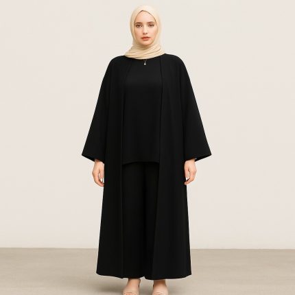 ست مانتو شومیز شلوار کرپ مشکی سایز 32 تا 62 (رنگبندی موجود) سایز بزرگ موجود رویداسما roydasma