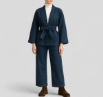 ست مانتو کیمونو و شلوار لی کاغذی سایز 32 تا 62 رویداسما roydasma سایز بزرگ موجود