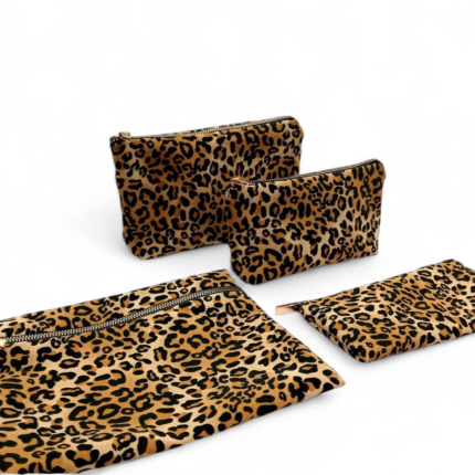 ست کیف آرایشی و نظم دهنده پلنگی 4 عددی رویداسما roydasma