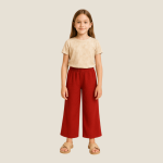 شلوار بگ کودک کمرکش نخی ابروبادی قرمز 2 تا 11 سال (رنگبندی موجود) رویداسما roydasma