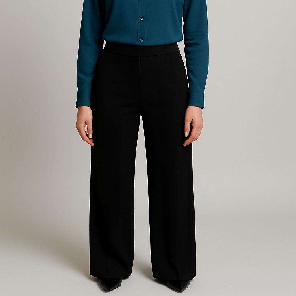 شلوار راسته مشکی کرپ نخ کلاسیک سایز 32 تا 62 رویداسما roydasma سایز بزرگ موجود شلوار راسته مشکی کرپ نخ کلاسیک سایز 32 تا 62 رویداسما roydasma سایز بزرگ موجود