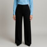 شلوار راسته کرپ مازاراتی مشکی پشت کش سایز 32 تا 62 (رنگبندی موجود) رویداسما roydasma سایز بزرگ موجود