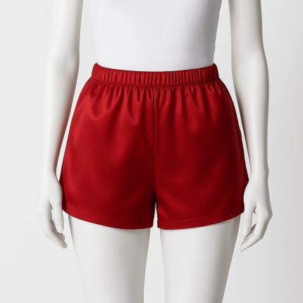 شلوارک ساتن کوتاه قرمز سایز 32 تا 62 رویداسما roydasma سایز بزرگ موجود