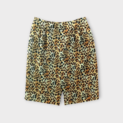 شلوارک پیله دار پلنگی پشت کش کرپ نخ سایز 32 تا 62 سایز بزرگ موجود رویداسما roydasma