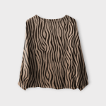 شومیز آستین پفی زبرا کرپ نخ سایز 32 تا 62 سایز بزرگ موجود رویداسما roydasma