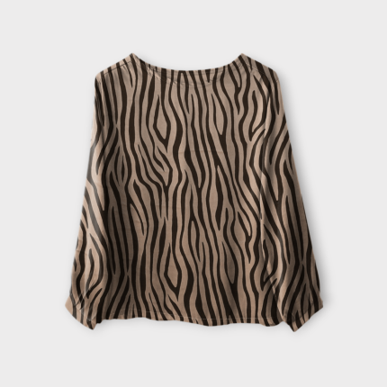 شومیز آستین پفی زبرا کرپ نخ سایز 32 تا 62 سایز بزرگ موجود رویداسما roydasma