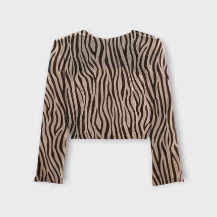 شومیز کراپ زبرا کرپ نخ آستین بلند سایز 32 تا 62 سایز بزرگ موجود رویداسما roydasma