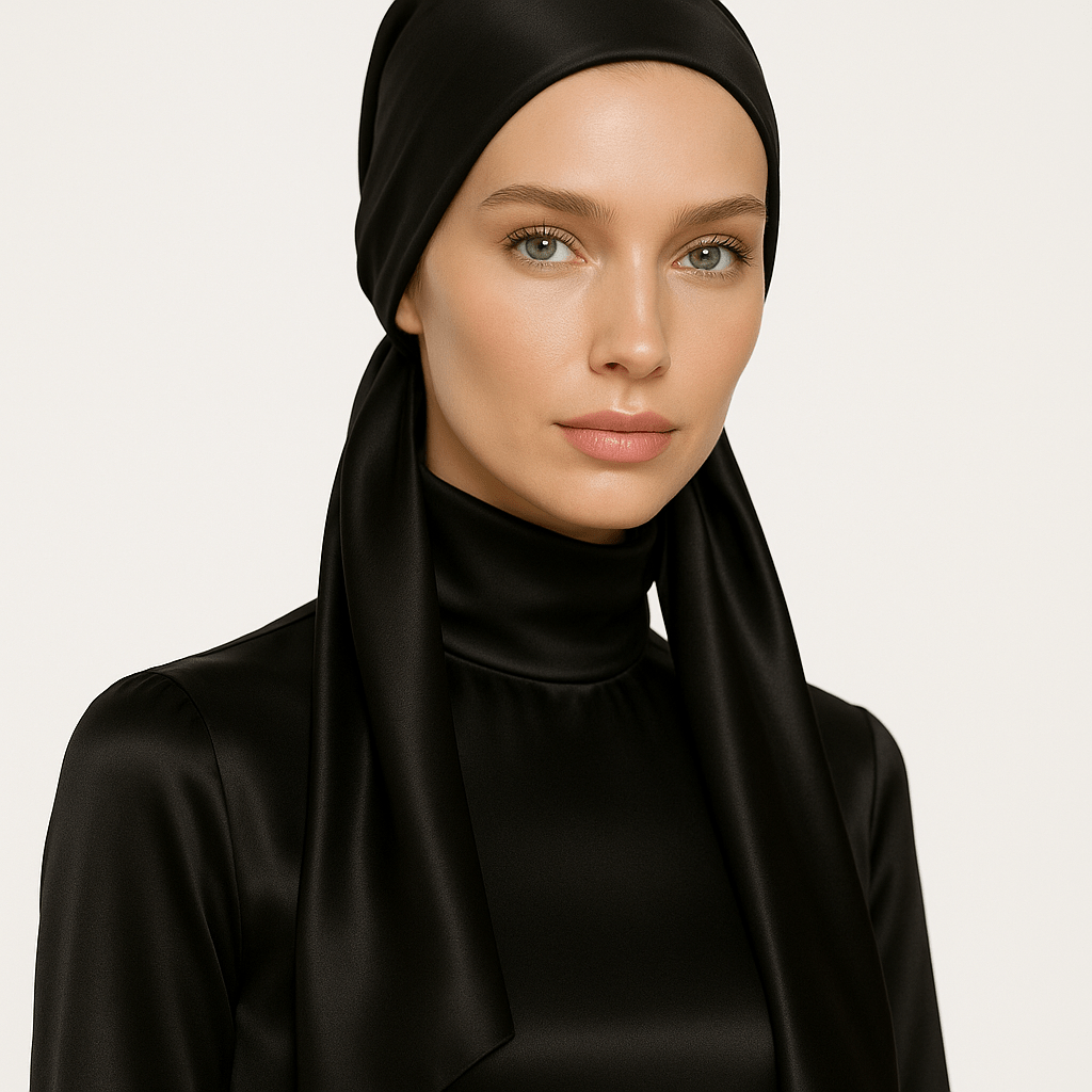 هدبند گره ای ساتن پهن مشکی (مینی اسکارف) رویداسما roydasma هدبند گره ای ساتن پهن مشکی (مینی اسکارف) رویداسما roydasma