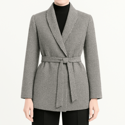 پالتو کتی پیردوپل آستردار یقه آرشال کمربنددار سایز 32 تا 62 رویداسما roydasma سایز بزرگ موجود