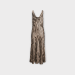 پیراهن بلند زبرا یقه شل آستین حلقه ای کرپ نخ قد 125cm سایز 32 تا 62 سایز بزرگ موجود رویداسما roydasma