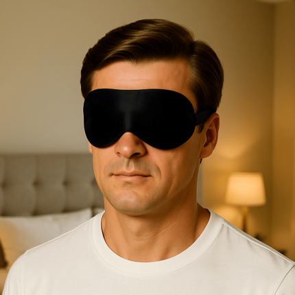 چشم بند ساتن مشکی کلاسیک رویداسما roydasma