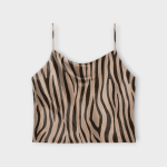 کراپ تاپ زبرا بندی یقه گرد کرپ نخ سایز 32 تا 62 سایز بزرگ موجود رویداسما roydasma