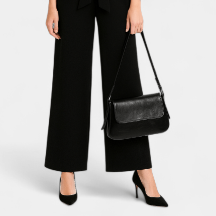 کیف چرم مشکی رودوشی رویداسما roydasma