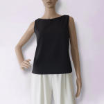 تاپ کرپ مشکی آستین حلقه ای سایز 32 تا 62 (رنگبندی موجود) رویداسما roydasma سایز بزرگ موجود