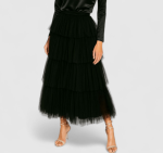 دامن توری چیندار 4دامنه مشکی مجلسی سایز 32 تا 62 رویداسما roydasma سایز بزرگ موجود