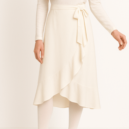 دامن مجلسی فلوئنس سفید چپ و راستی سایز 32 تا 62 (رنگبندی موجود) رویداسما roydasma سایز بزرگ موجود