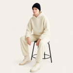 ست هودی کلاه دار و شلوار راسته خز تدی سفید سایز 32 تا 62(رنگبندی موجود) رویداسما roydasma سایز بزرگ موجود