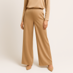 شلوار پیله دار ساتن کرم سایز 32 تا 62 (رنگبندی موجود) رویداسما roydasma سایز بزرگ موجود