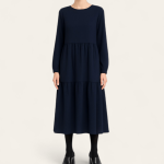 مانتو پیراهنی میدی ابروبادی دودامنه آبی نفتی سایز 32 تا 62 (رنگبندی موجود) رویداسما roydasma سایز بزرگ موجود