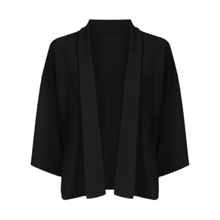 کت یقه برگردان کرپ مشکی سایز 32 تا 62 (رنگبندی موجود) رویداسما roydasma سایز بزرگ موجود