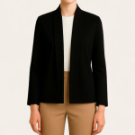 کت یقه برگردان کرپ مشکی سایز 32 تا 62 (رنگبندی موجود) رویداسما roydasma سایز بزرگ موجود